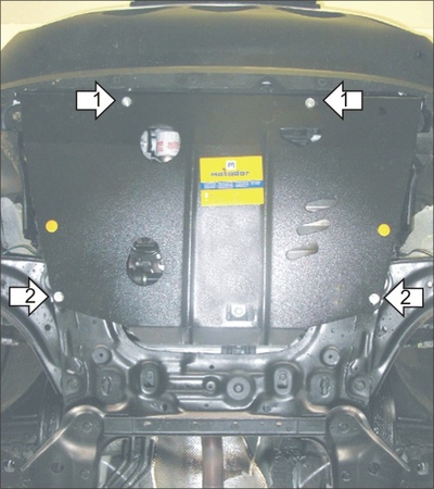 Защита картера и КПП (сталь) Motodor Nissan Juke (2010-2019) 01445