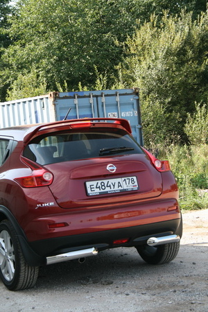 Защита заднего бампера уголки d76 одинарные Nissan Juke (2010-2014) NJUK.76.1348