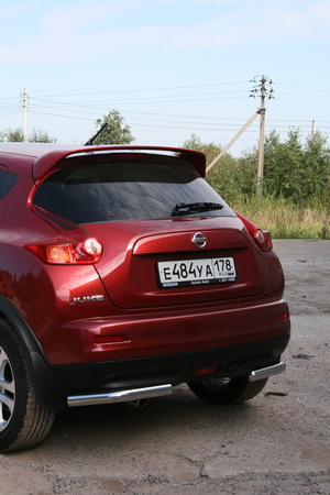 Защита заднего бампера уголки d60 одинарные Nissan Juke (2010-2014) NJUK.76.1349