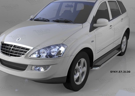 Пороги алюминиевые (Topaz) SsangYong Kyron (2005-2015) SYKY.57.3130