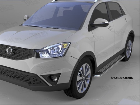 Пороги алюминиевые (Topaz) SsangYong New Actyon (2011-2018) SYAC.57.0206