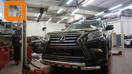 Защита переднего бампера - труба двойная Shark Lexus GX460 (2014-2019) LE46.33.4600