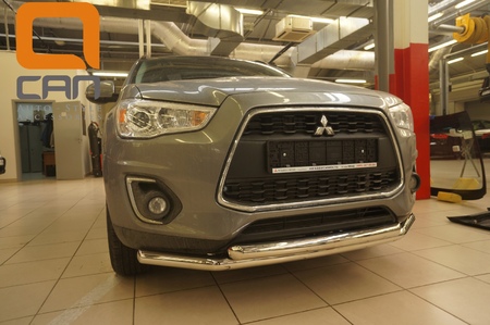 Защита переднего бампера - труба двойная MITSUBISHI ASX (2012-2019) MIAS.33.6008