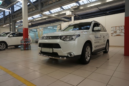 Защита переднего бампера - труба одинарная MITSUBISHI Outlander III (2012-2014) MIOL.33.2062