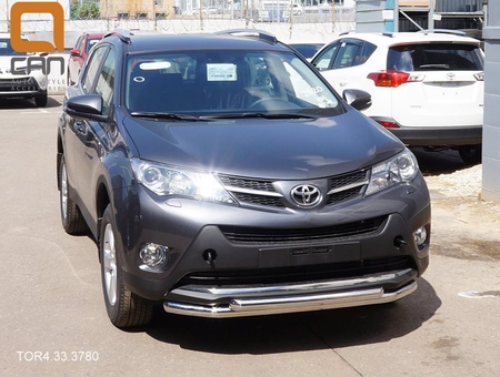 Защита переднего бампера - труба двойная Toyota RAV 4 (2013-2015) TOR4.33.3780