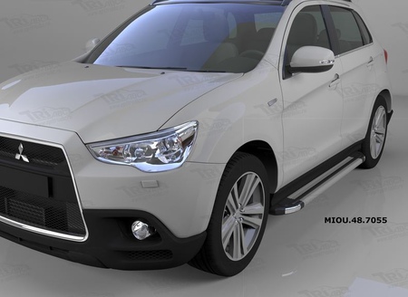 Пороги алюминиевые (Brillant) Mitsubishi ASX (2010-2012) MIOU.48.7055