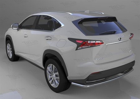 Защита заднего бампера - труба одинарная Lexus NX (2014-2017) LENX.57.4611