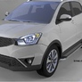 Пороги алюминиевые (Topaz) SsangYong New Actyon (2011-2018)