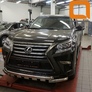 Защита переднего бампера - труба двойная Shark Lexus GX460 (2014-2019)