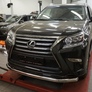 Защита переднего бампера - труба одинарная Lexus GX460 (2014-2019)