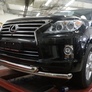 Защита переднего бампера - труба двойная Lexus LX 570 