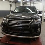 Защита переднего бампера - труба одинарная Lexus LX 570 