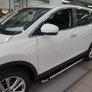 Пороги алюминиевые Brillant Black для Mazda CX-9 (2006-2015)