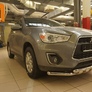 Защита переднего бампера - двойная с коробочками MITSUBISHI ASX (2012-2019)