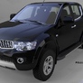 Пороги алюминиевые (Onyx) Mitsubishi L200 (2007-2019)