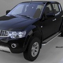 Пороги алюминиевые (Topaz) Mitsubishi L200 (2007-2019)