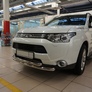 Защита переднего бампера - труба двойная MITSUBISHI Outlander III (2012-2014)