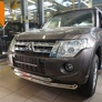 Защита переднего бампера - труба двойная MITSUBISHI Pajero 4 (2011-2014)