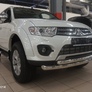 Защита переднего бампера - труба двойная MITSUBISHI L200 (2014-2015)