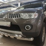 Защита переднего бампера - двойная с коробочками MITSUBISHI L200 (2014-2015)