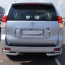 Защита заднего бампера - труба уголки Toyota Land Cruiser Prado 150 (2009-2017)