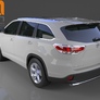 Защита заднего бампера - труба одинарная Toyota Highlander (2014-2019)