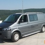 Пороги алюминиевые (Brillant) серебро Volkswagen T5 / Caravelle/Trans. (длинная база)