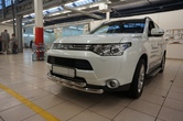 Защита переднего бампера - труба двойная MITSUBISHI Outlander III (2012-2014)