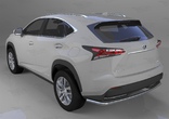 Защита заднего бампера - труба одинарная Lexus NX (2014-2017)