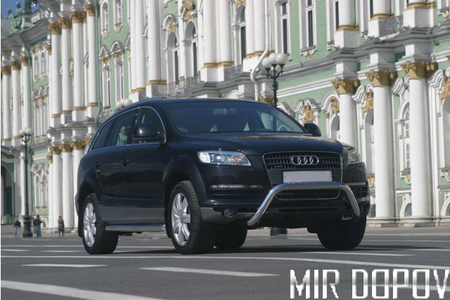 Защита переднего бампера низкая d 76 Audi Q7 (2005-2009) AUDQ.56.0334