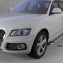 Пороги алюминиевые Brillant Silver для Audi Q5 (2008-2017)