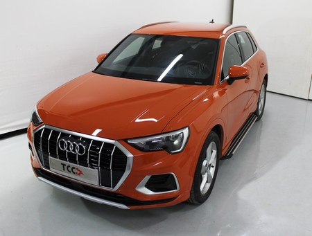 Пороги алюминиевые Slim Line Silver Audi Q3 (2019-2024) AUDIQ319-11S