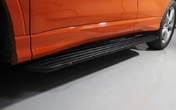 Пороги алюминиевые Slim Line Black Audi Q3 (2019-2024)