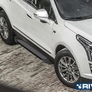 Пороги алюминиевые Black Cadillac XT5 (2016-2020)