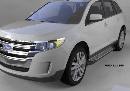 Пороги алюминиевые (Sapphire) Ford Edge (2014-2019) FOED.51.1860