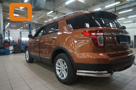 Защита заднего бампера - труба с уголками Ford Explorer (2010-2019) FOEX.53.9208