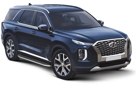 Пороги алюминиевые Premium Hyundai Palisade (2021-2024) A193ALP.2311.1