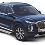 Пороги алюминиевые Silver для Hyundai Palisade (2021-2024)