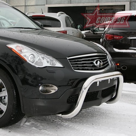 Защита передняя мини d76 низкая Infiniti EX (2007-2014) INEX.56.0786