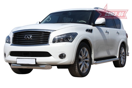 Защита переднего бампера d100 одинарная Infiniti QX56 (2010-2014) INQX.48.1266