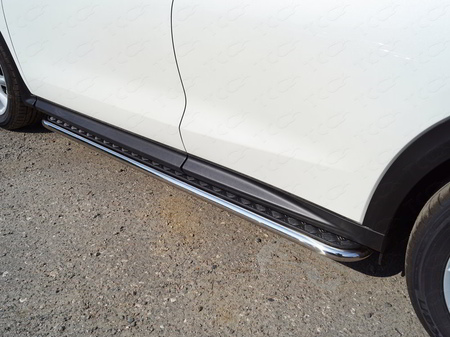 Пороги с площадкой 42,4 мм Infiniti QX50 (2018-2024) INFQX5018-17