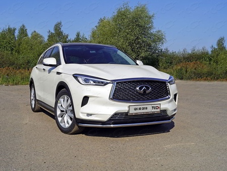 Защита передняя нижняя 42,4 мм Infiniti QX50 (2018-2024) INFQX5018-22