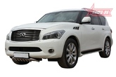 Защита переднего бампера мини d76 низкая Infiniti QX56 (2010-2014)