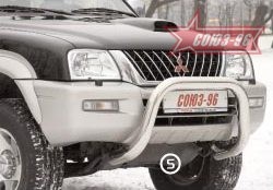 Защита передняя мини d76 высокая Mitsubishi L200 (1996-2006) MIL2.55.0129