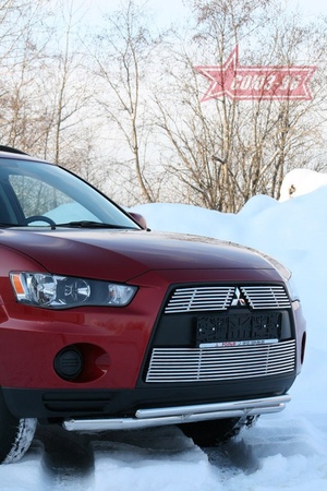 Защита переднего бампера d60/42 двойная Mitsubishi Outlander XL (2010-2012) MIOU.48.1022