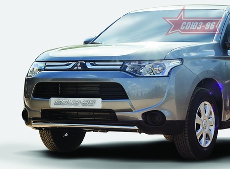 Защита переднего бампера труба d42 Mitsubishi Outlander (2012-2014) MIOU.48.1552