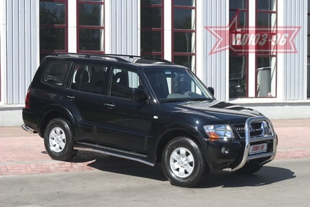 Защита передняя мини d76 высокая Mitsubishi Pajero III (2000-2006) MIPJ.55.0227