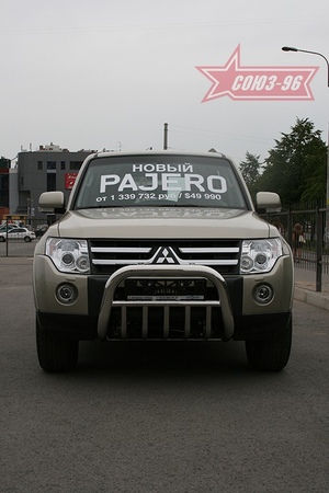 Защита передняя мини d76 с нижней защитой Mitsubishi Pajero IV (2006-2011) MIPJ.57.0471