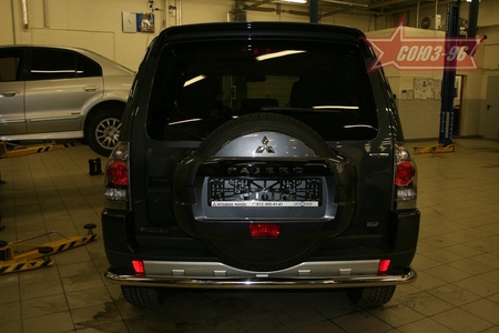 Защита заднего бампера d60 одинарная Mitsubishi Pajero IV 3d (2006-2011) MIPJ.75.0559