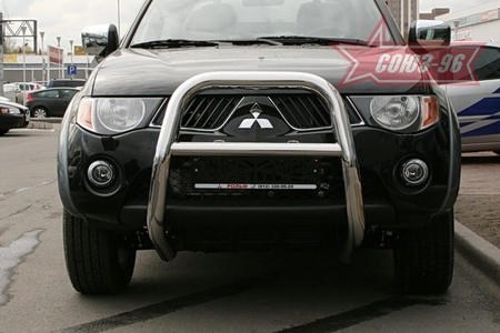 Защита передняя мини d76 высокая Mitsubishi L200 (2007-2014) MITL.55.0443